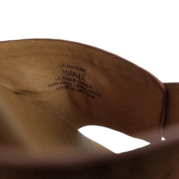 Lucky Brand Naveah Camel Brown Leather Platform Espadrille Women's Size 11 - Picture 9 of 9